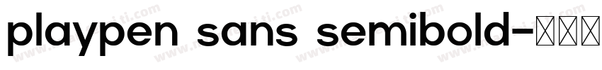 playpen sans semibold字体转换